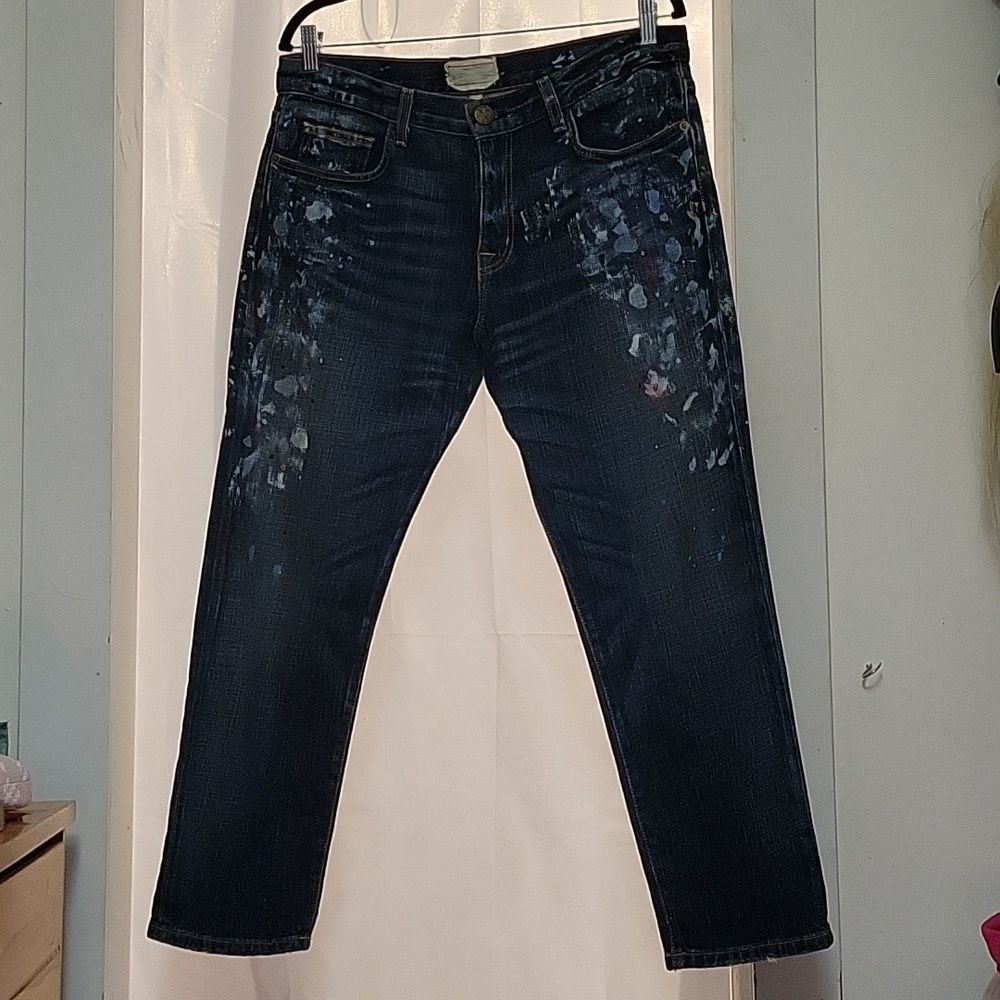 Current Elliott  paint distressed jeans
